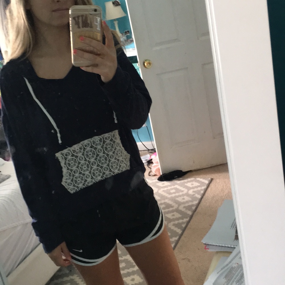 Flash mob hoodie , navy blue